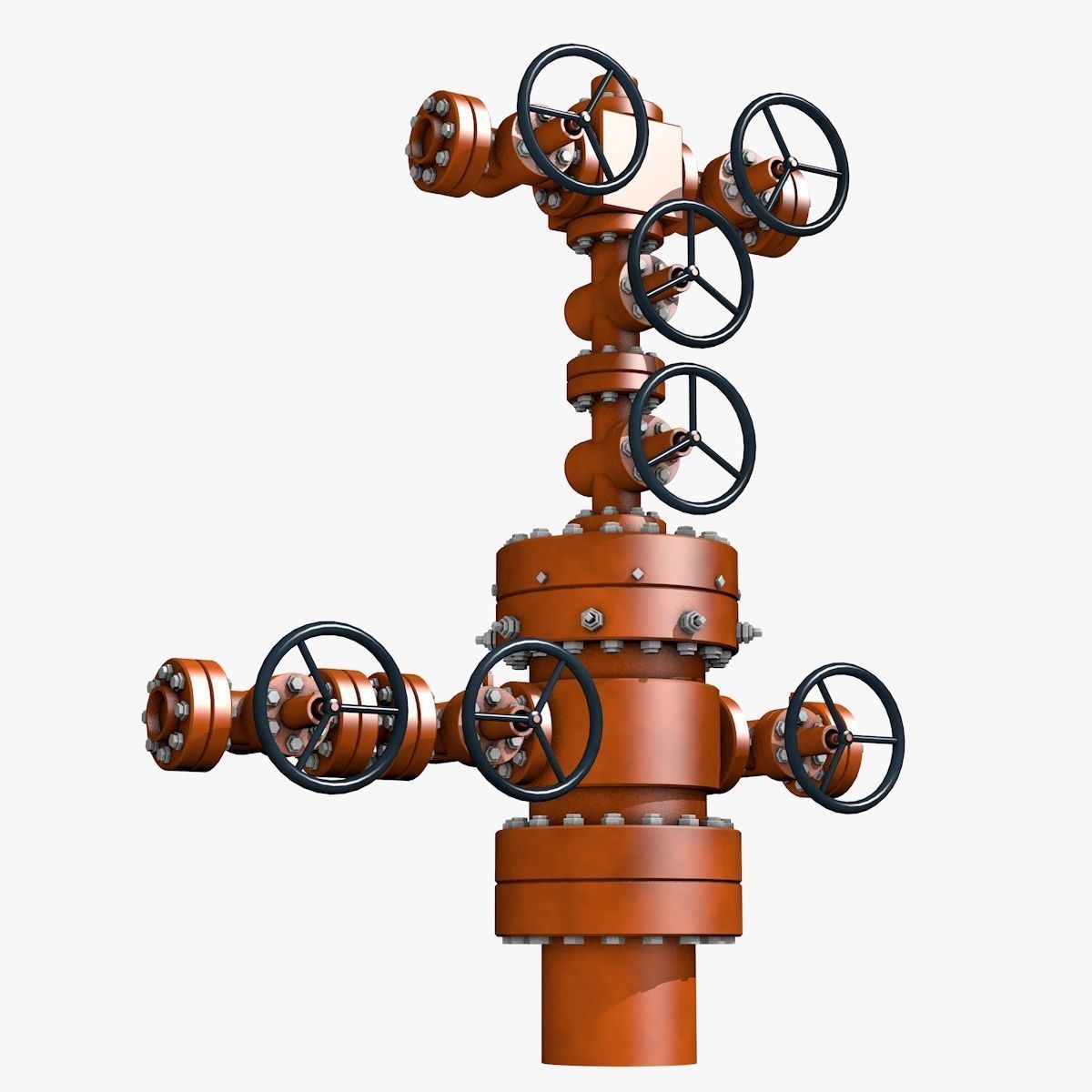 Industrial Equipment Red Regulator 3D model_5