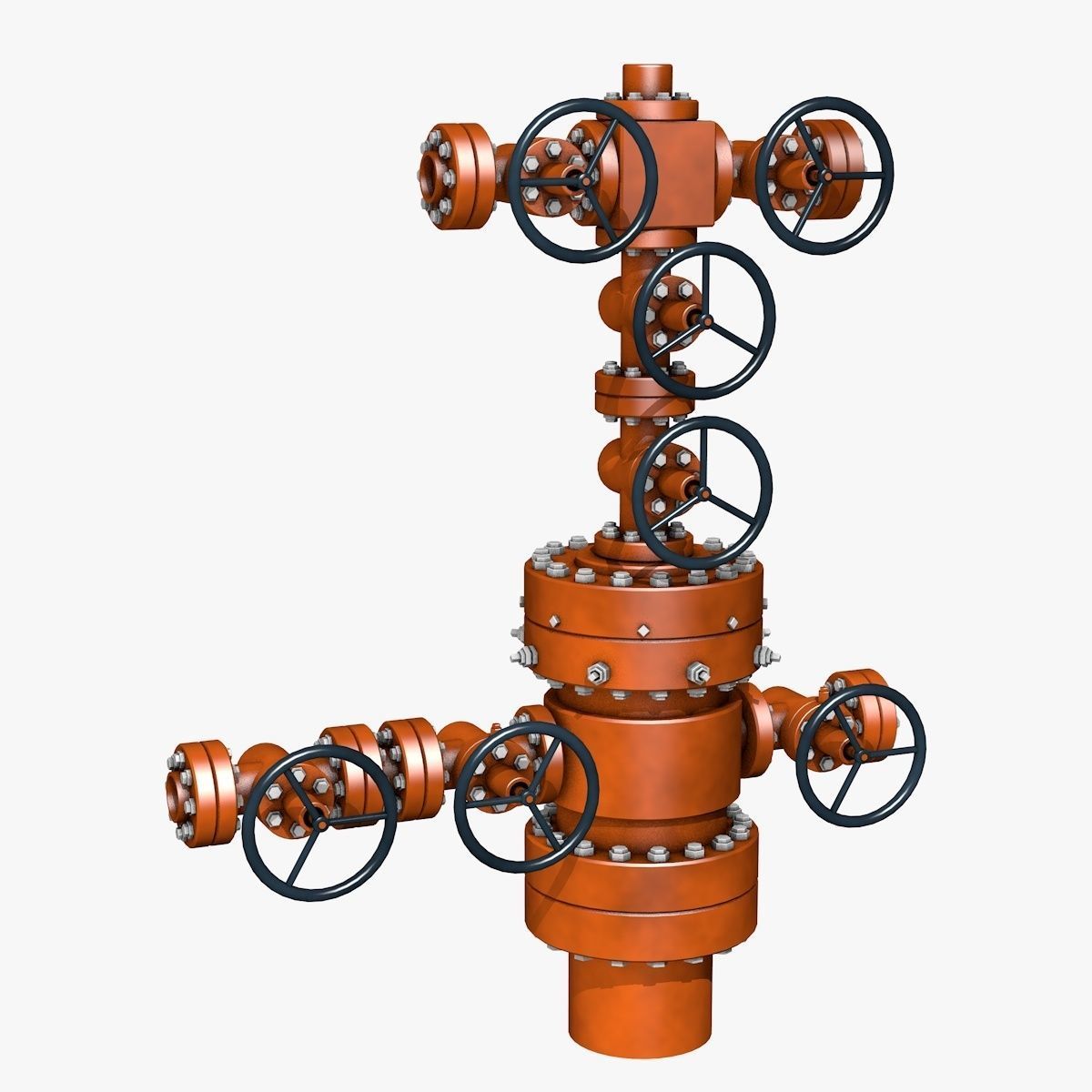 Industrial Equipment Red Regulator 3D model_2