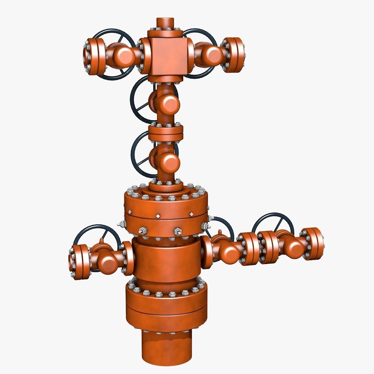 Industrial Equipment Red Regulator 3D model_7