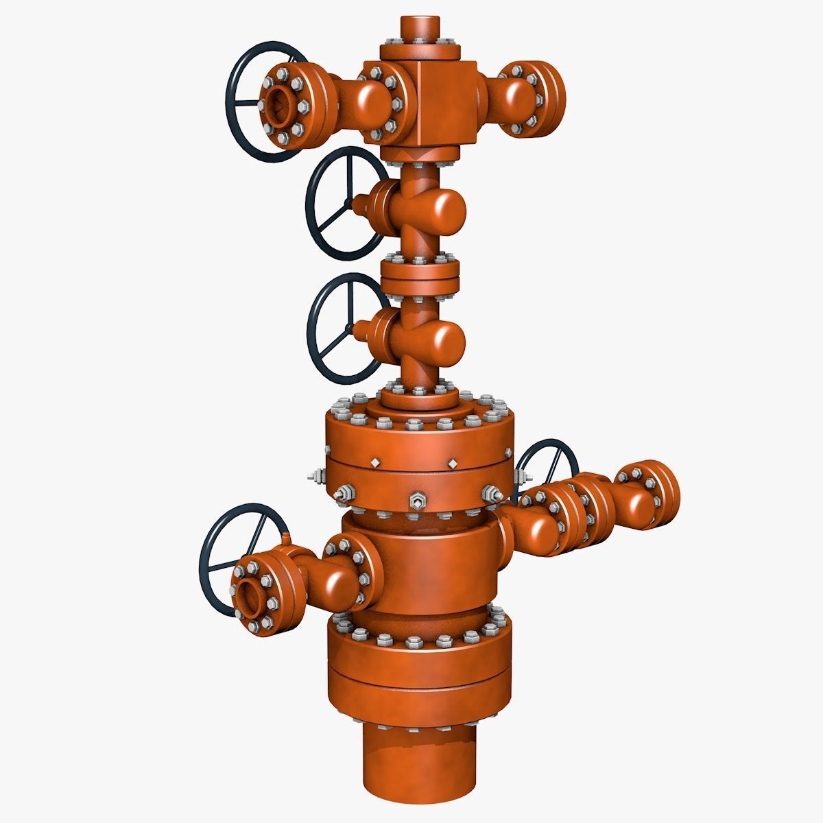 Industrial Equipment Red Regulator 3D model_3