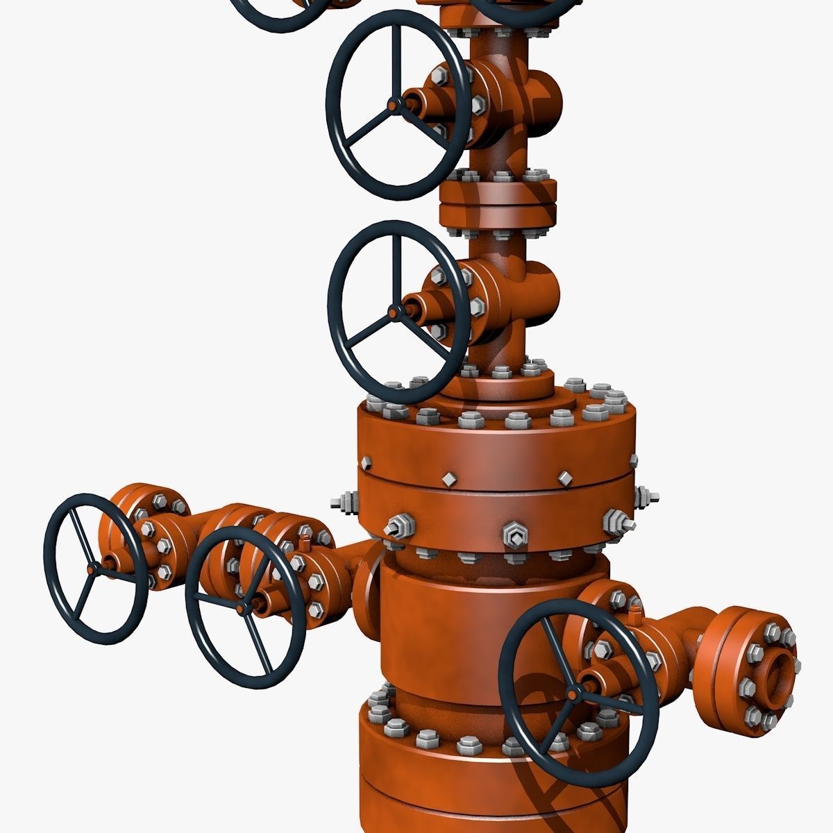 Industrial Equipment Red Regulator 3D model_4