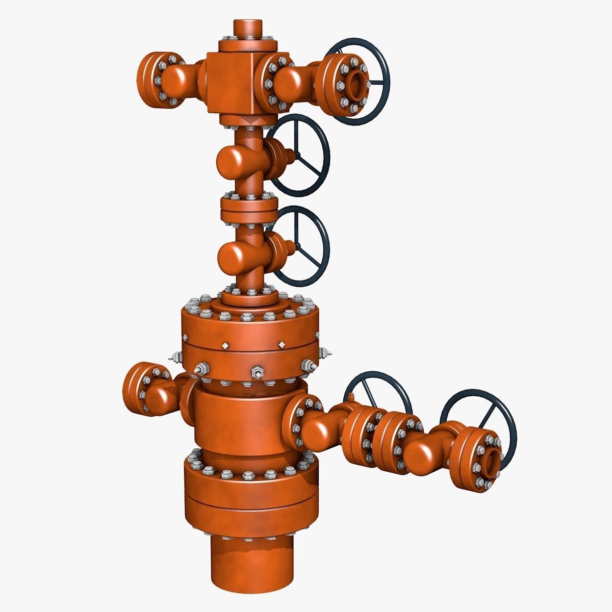 Industrial Equipment Red Regulator 3D model_6
