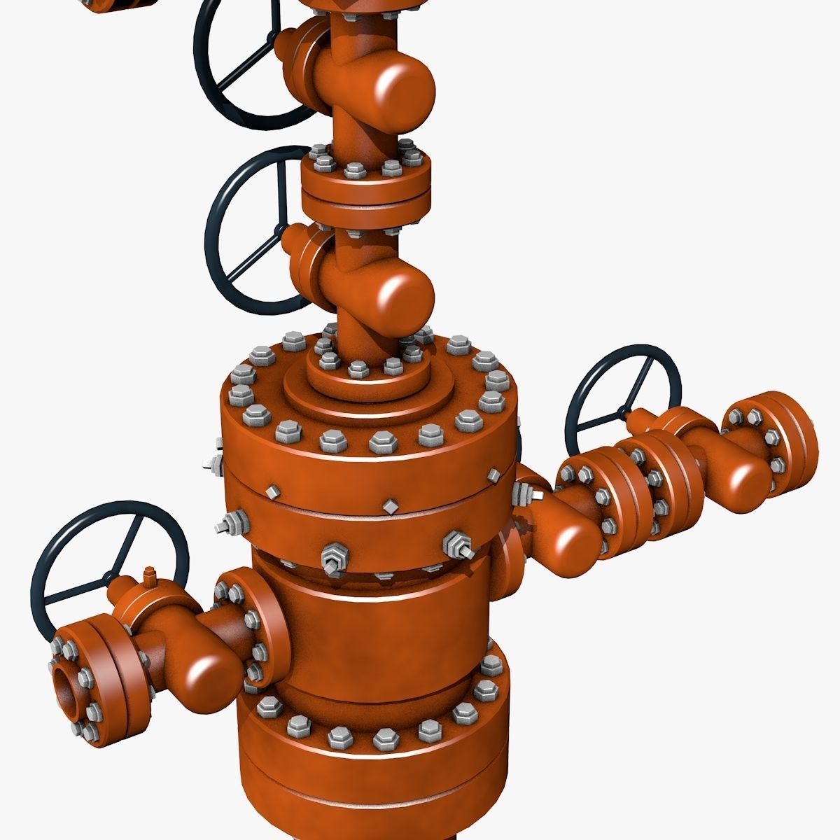 Industrial Equipment Red Regulator 3D model_1
