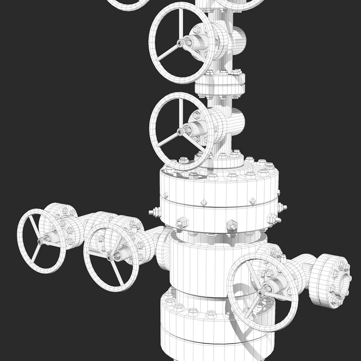 Industrial Equipment Red Regulator 3D model_13