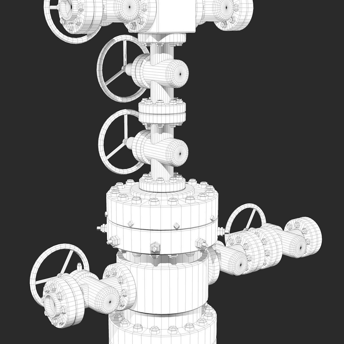 Industrial Equipment Red Regulator 3D model_9
