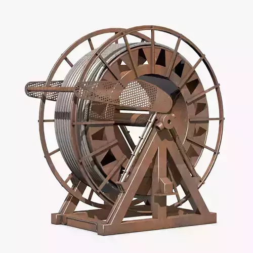 Rusty Metal Wheel Industrial Equipment