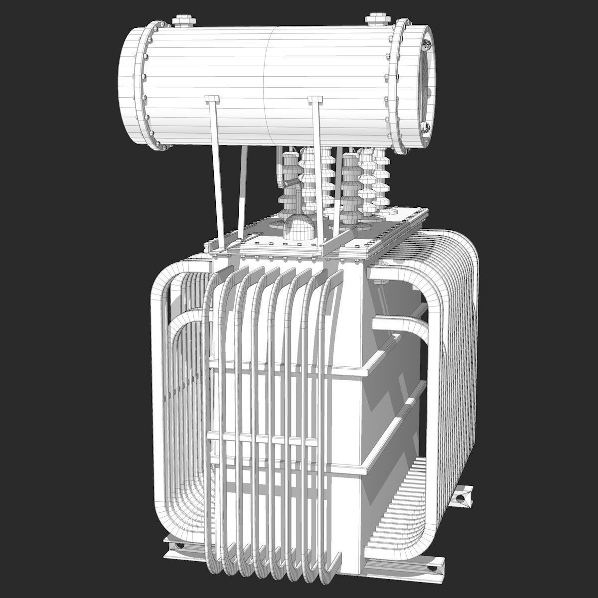 Electrical Distribution Transformer 3D model_9