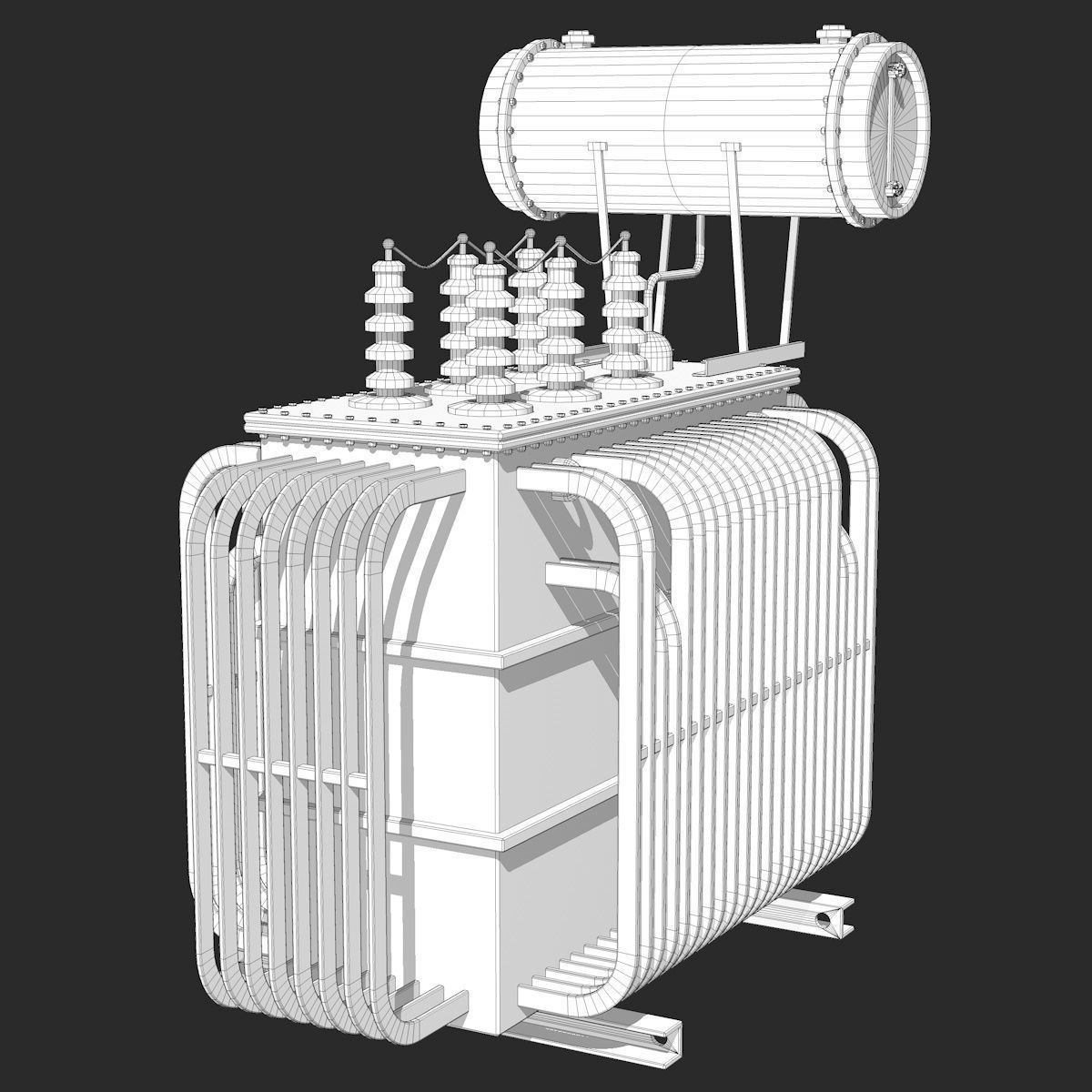 Electrical Distribution Transformer 3D model_7