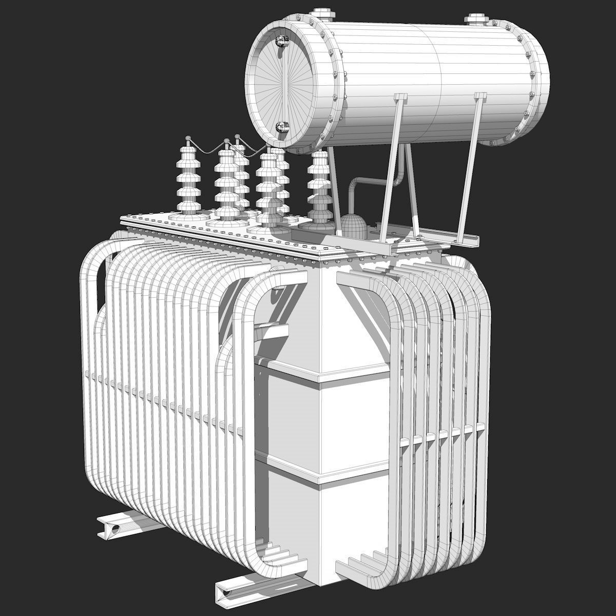 Electrical Distribution Transformer 3D model_8