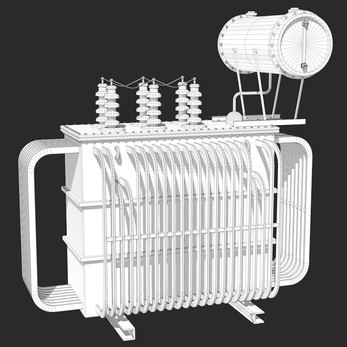 Electrical Distribution Transformer 3D model_6