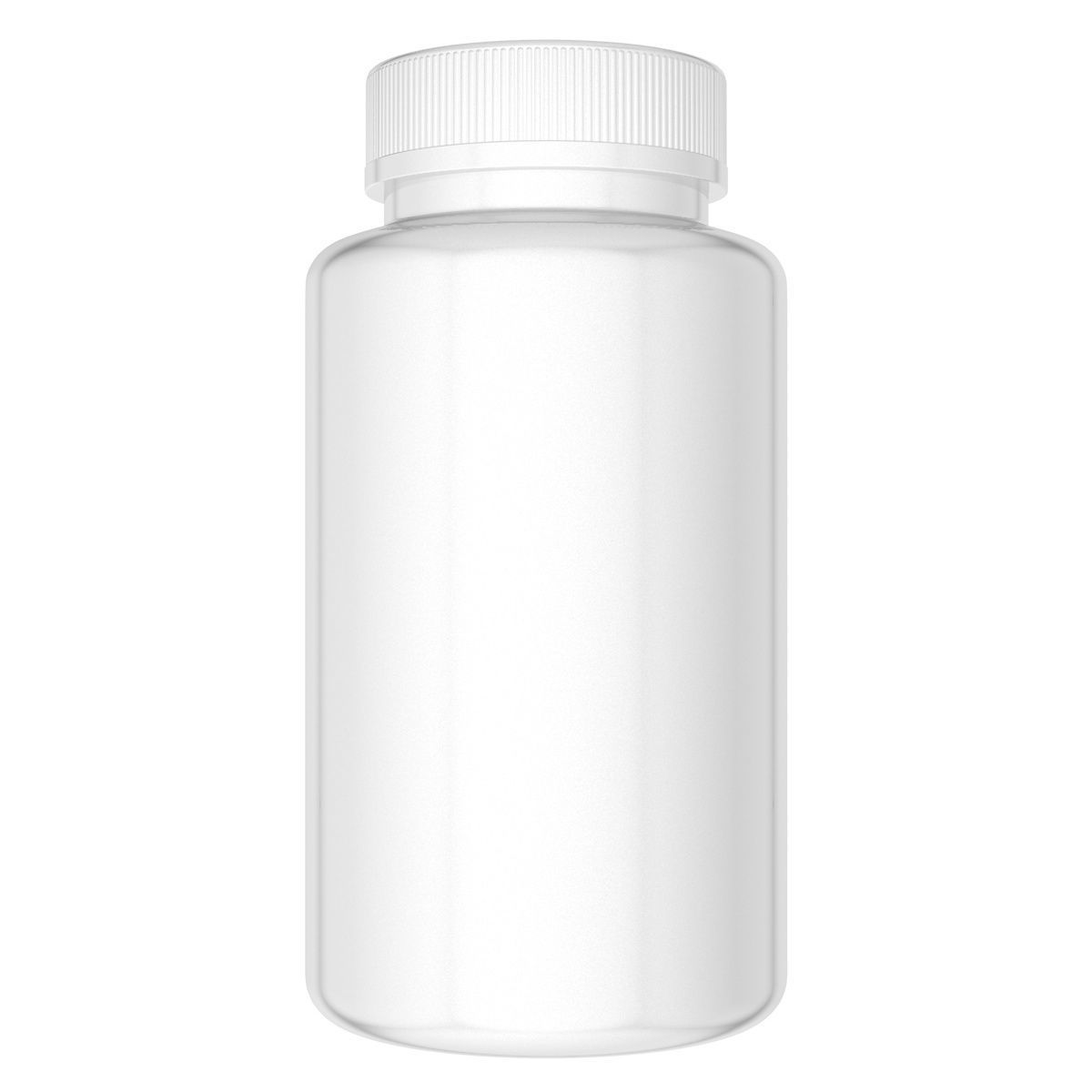 White Bottle with Label 3D model_3