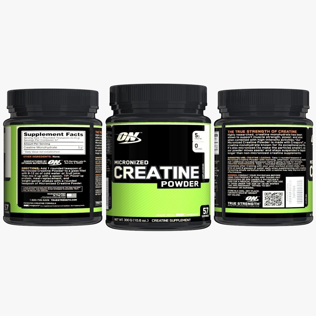 Creatine Powder Plastic Bottle 3D model_1