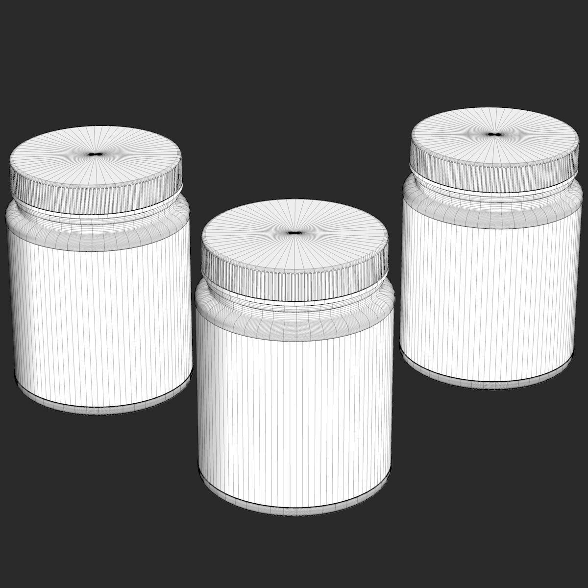 Creatine Powder Plastic Bottle 3D model_12