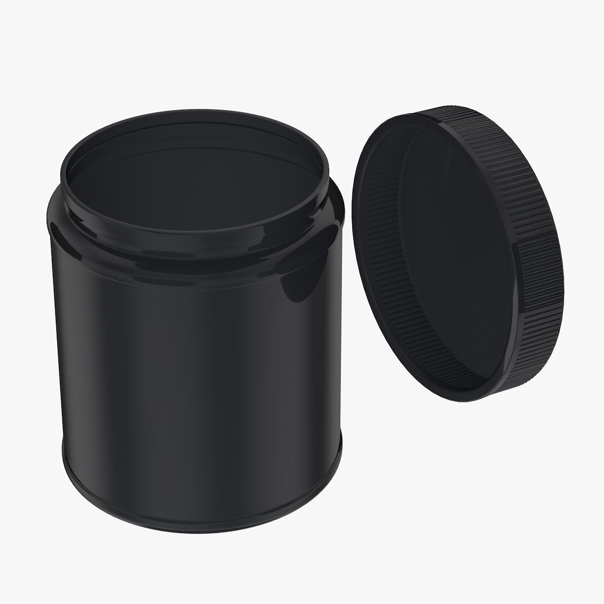 Creatine Powder Plastic Bottle 3D model_7