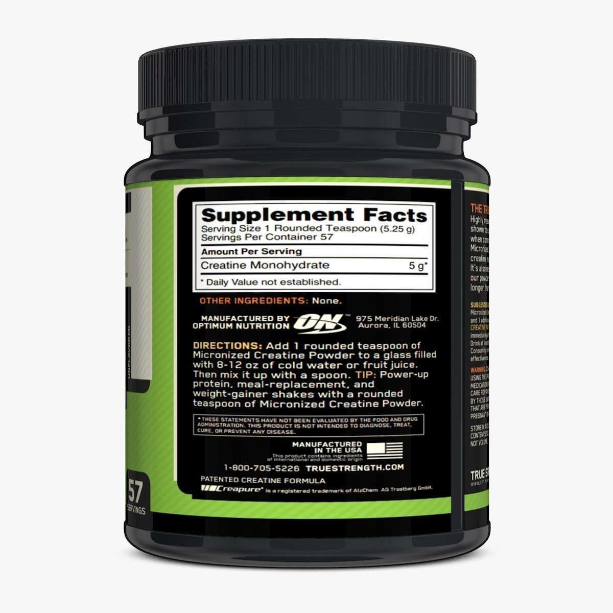 Creatine Powder Plastic Bottle 3D model_11