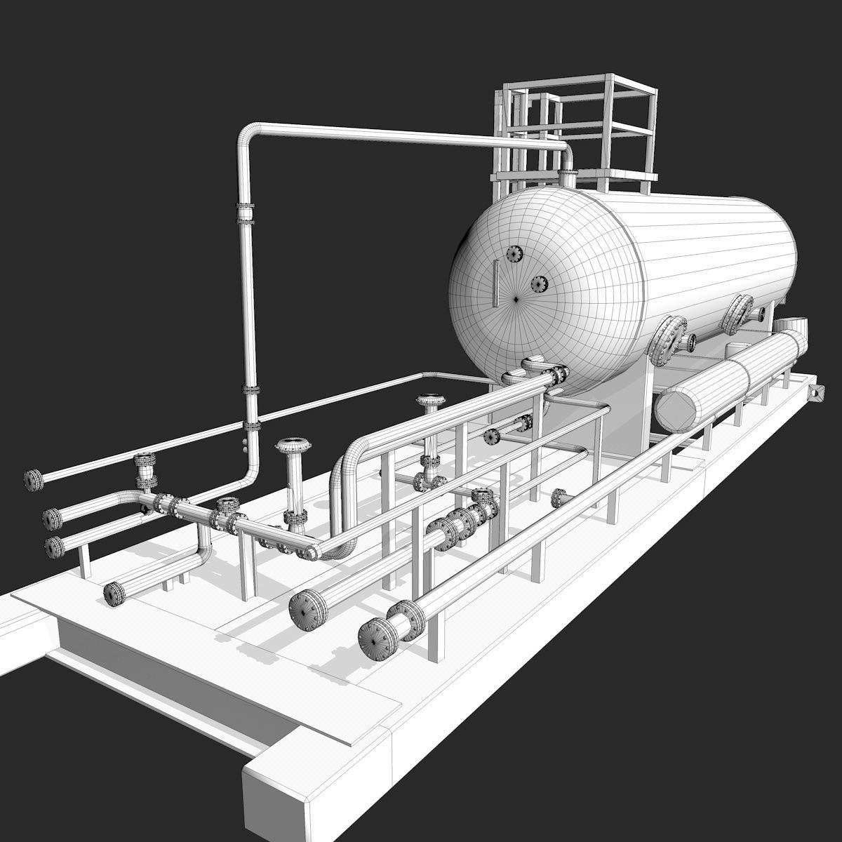 Industrial Boiler Construction 3D model_9