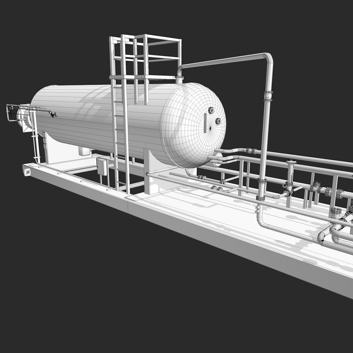 Industrial Boiler Construction 3D model_8
