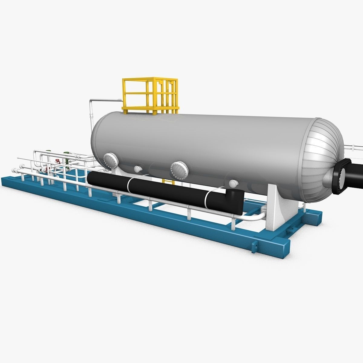 Industrial Boiler Construction 3D model_4