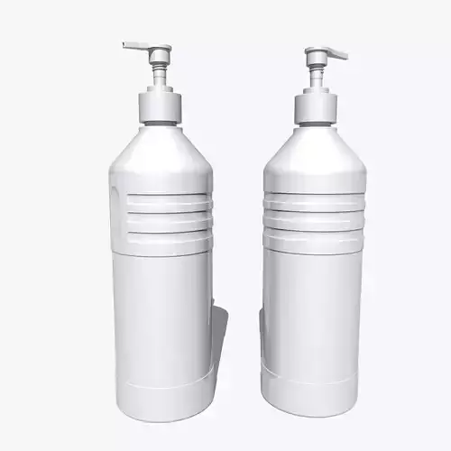 White Plastic Spray Bottle 3D model