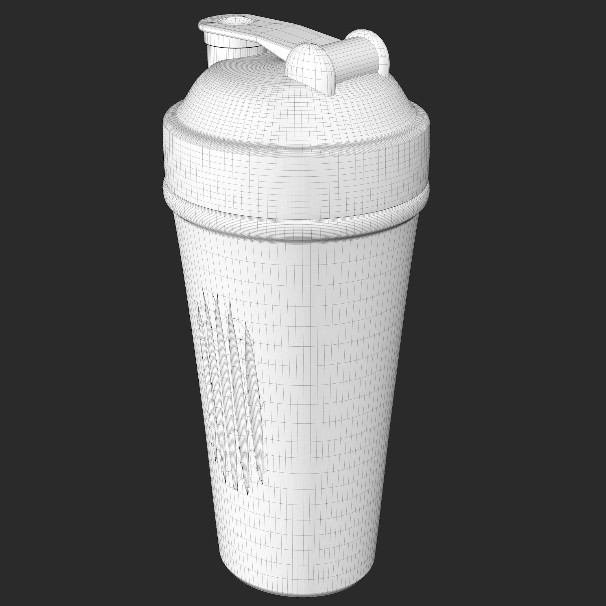 Red and Yellow Shaker Cup 3D model_6