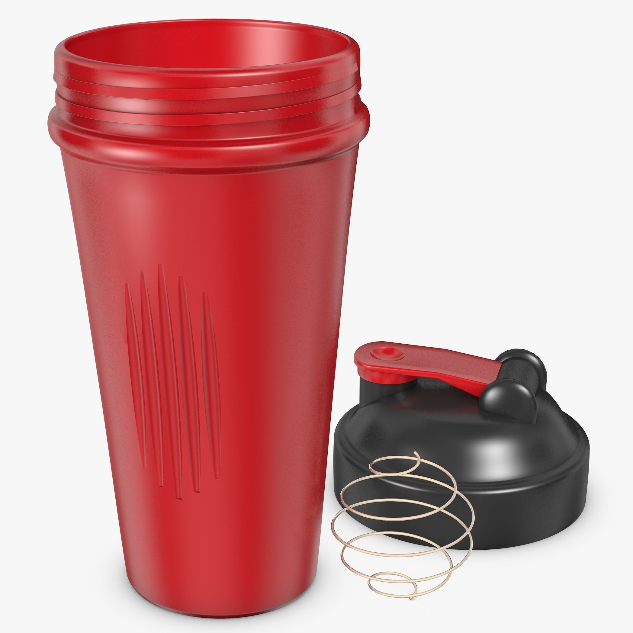Red and Yellow Shaker Cup 3D model_3