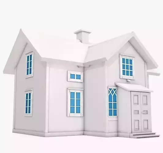 Old House Model Low Poly