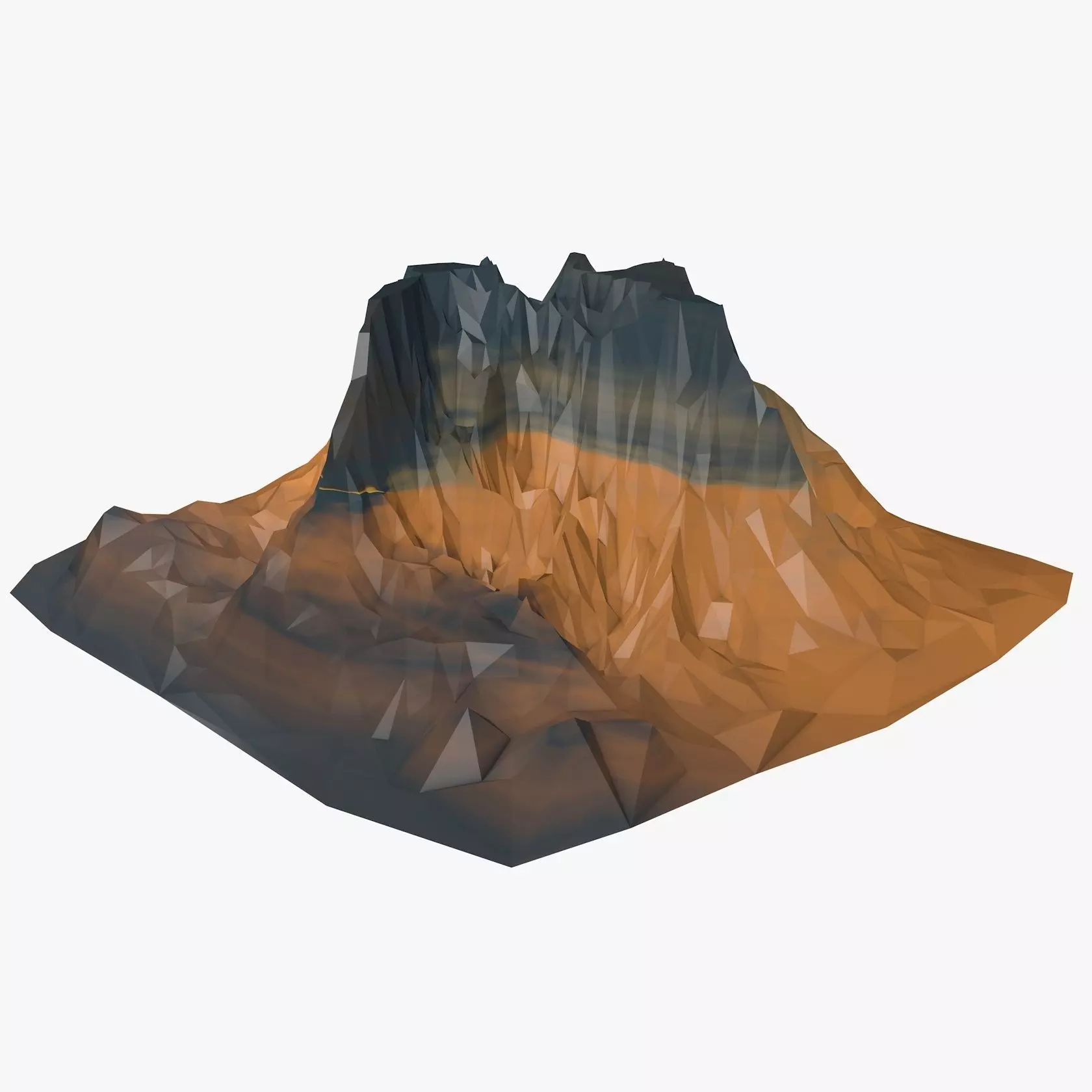 Mountain Landscape Low Poly 3D model_0