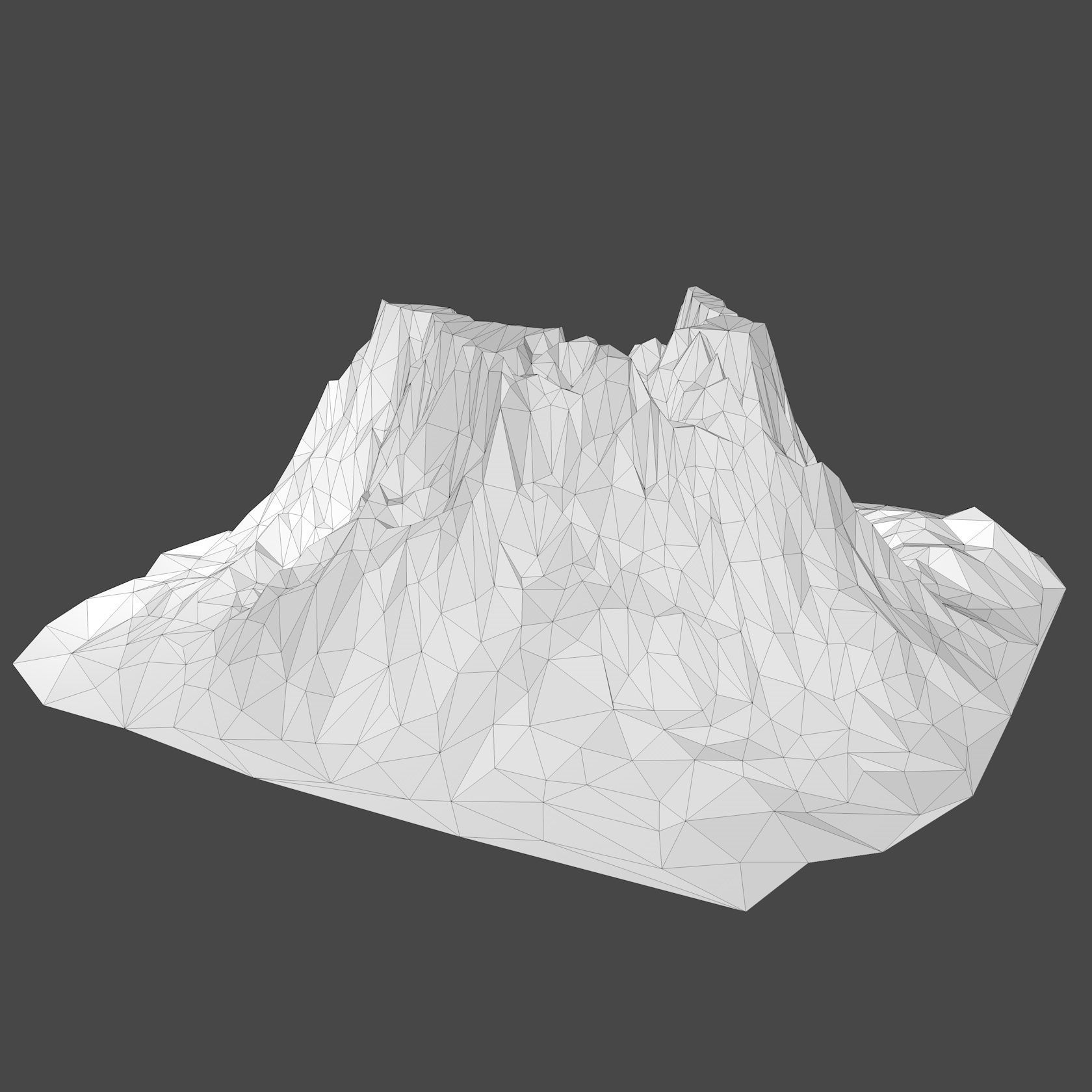 Mountain Landscape Low Poly 3D model_15