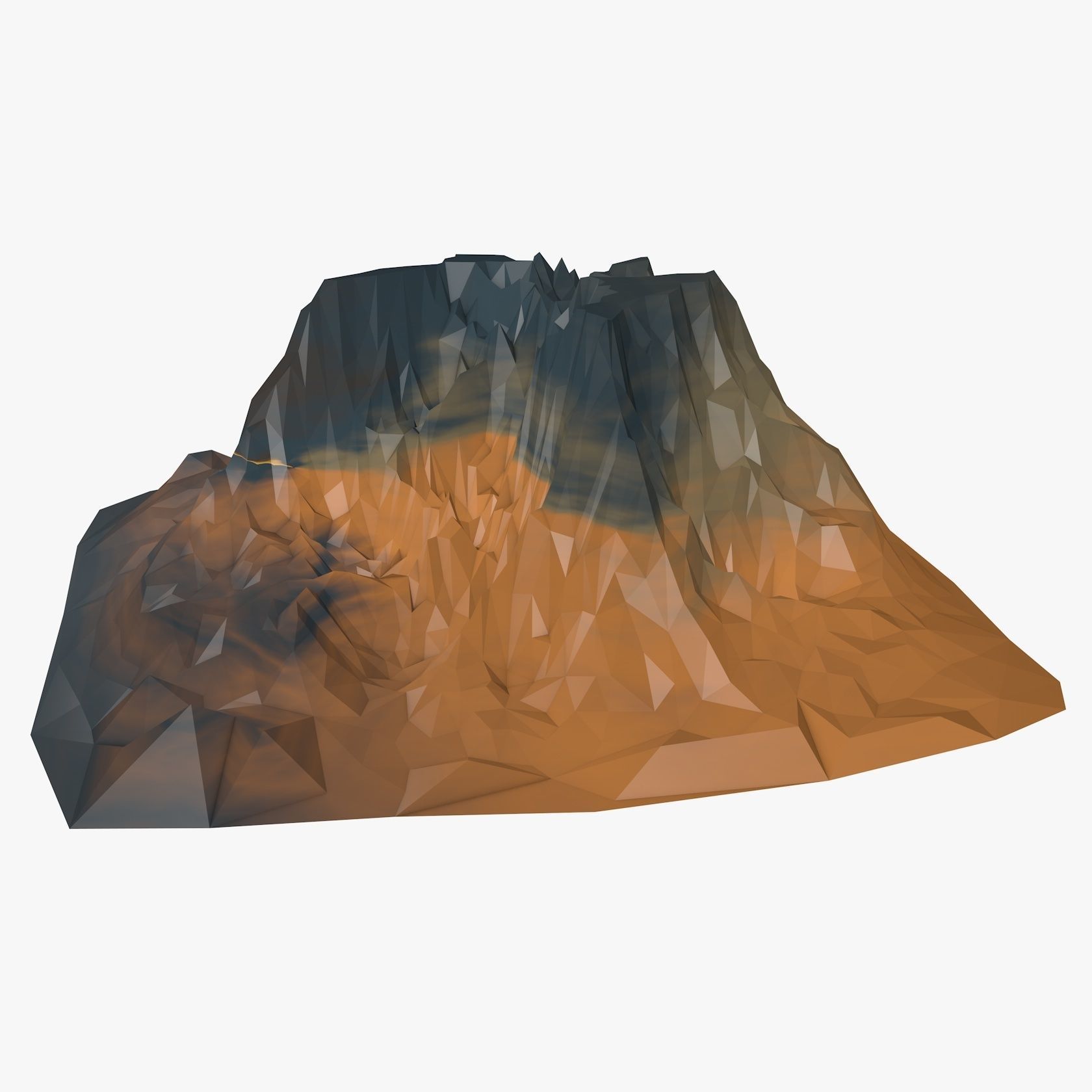Mountain Landscape Low Poly 3D model_4