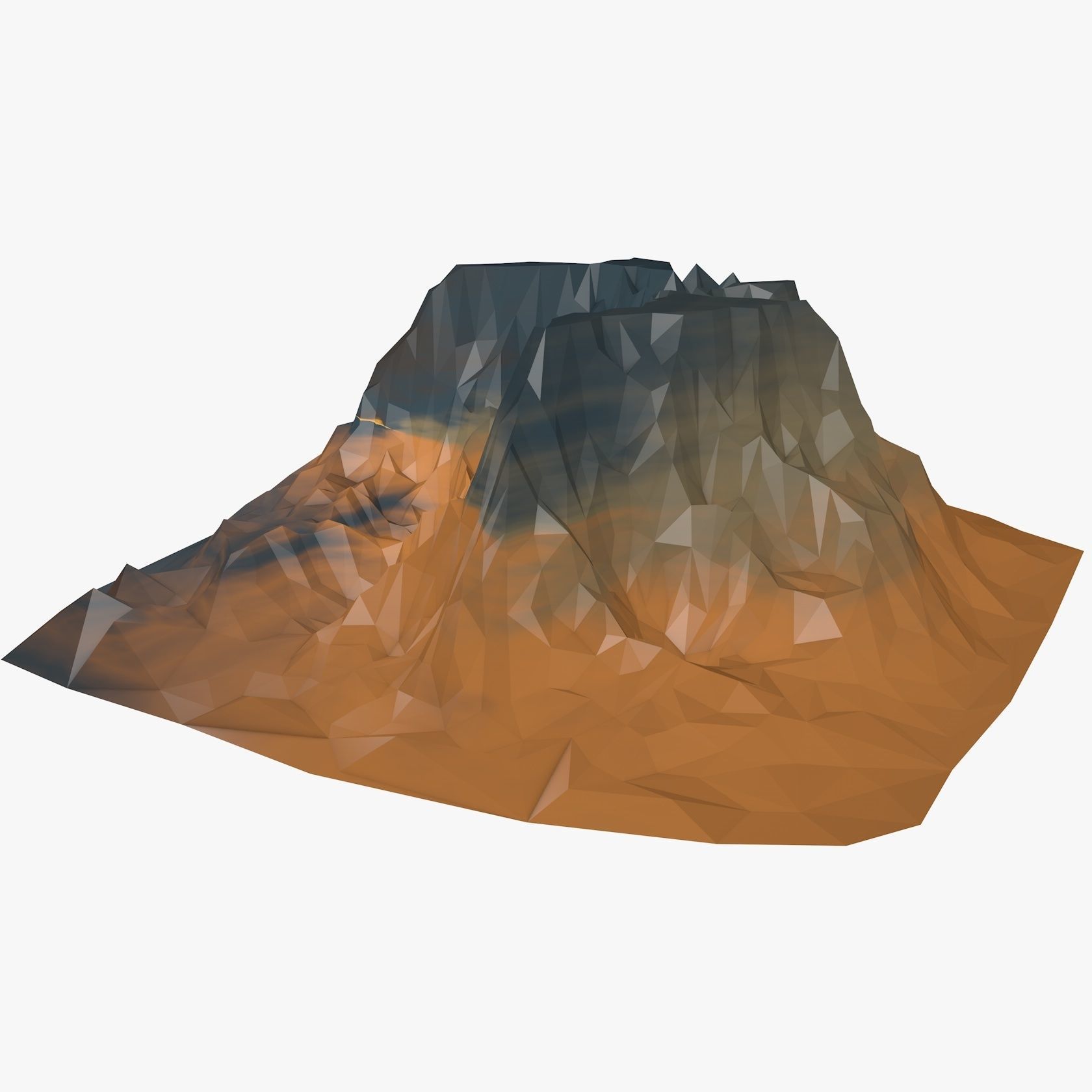Mountain Landscape Low Poly 3D model_5