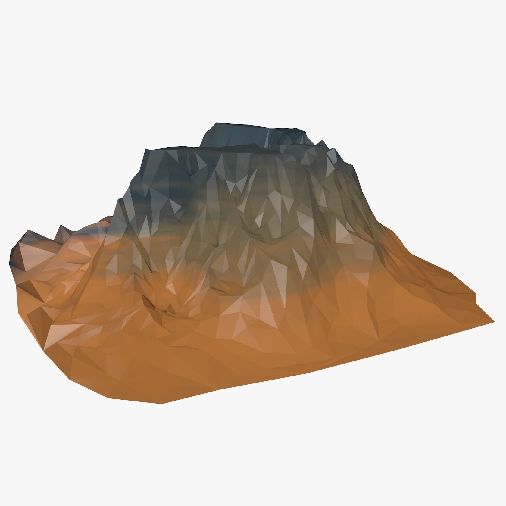 Mountain Landscape Low Poly 3D model_8