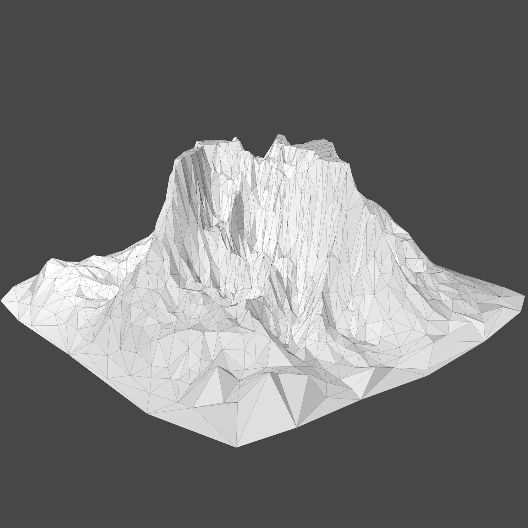 Mountain Landscape Low Poly 3D model_11