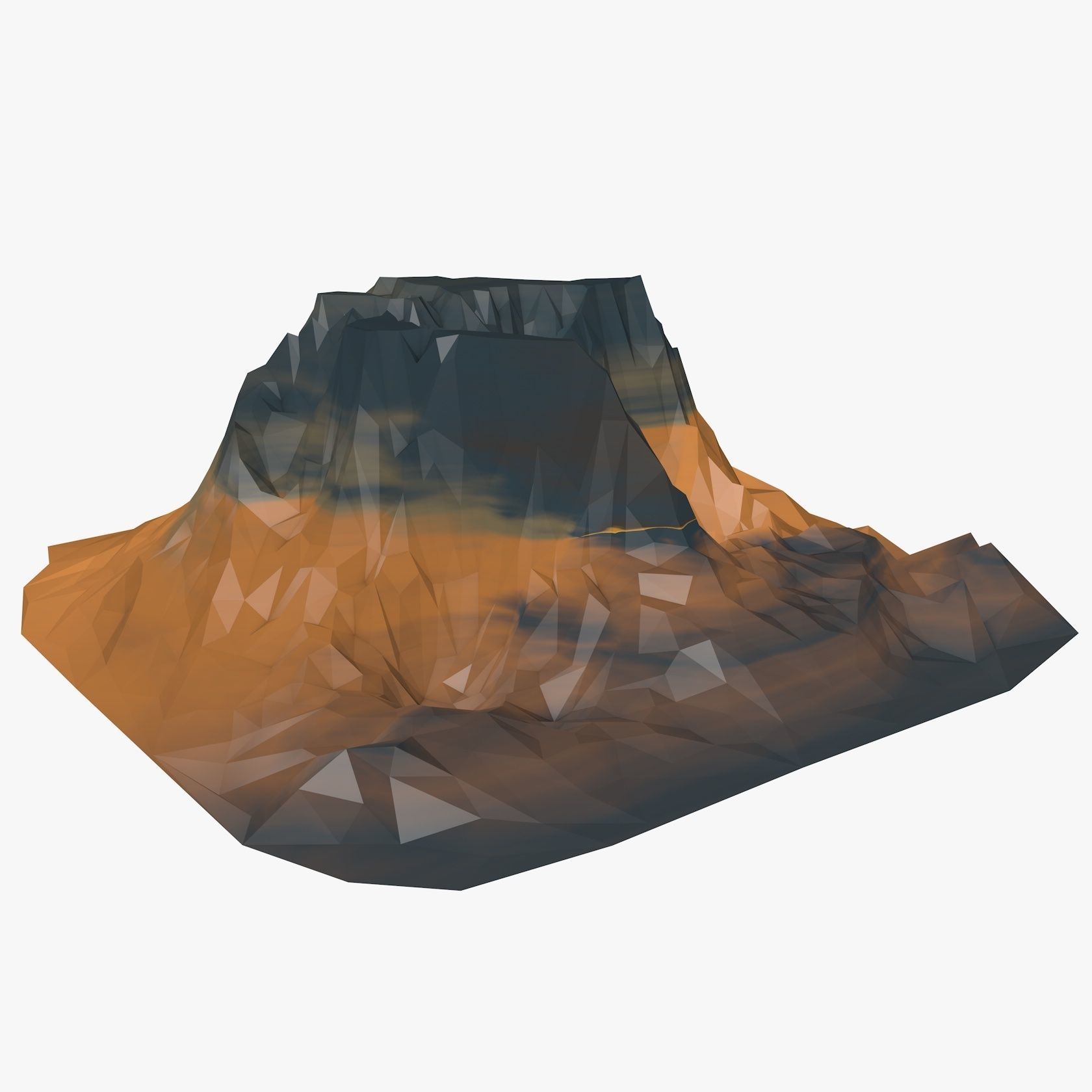 Mountain Landscape Low Poly 3D model_1