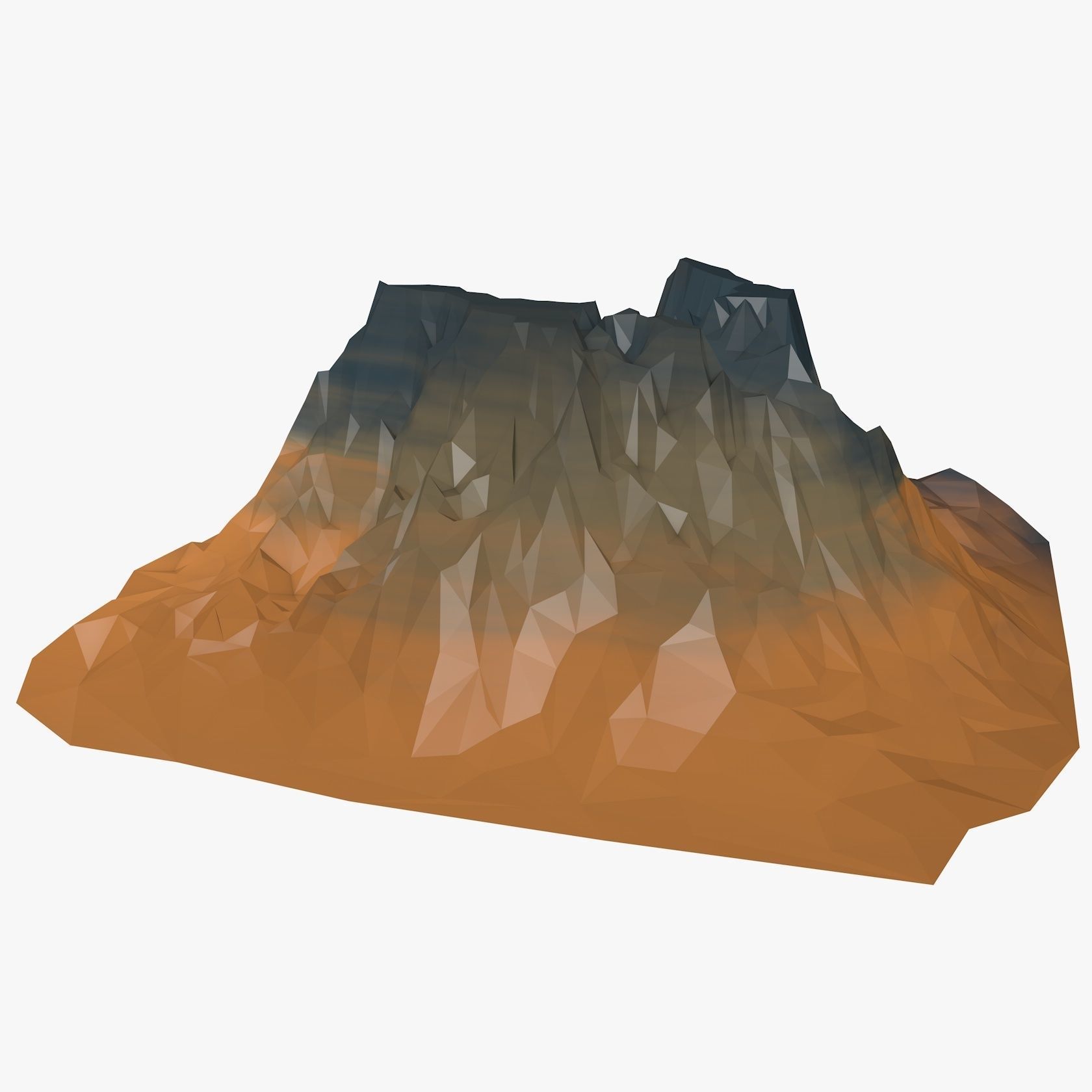 Mountain Landscape Low Poly 3D model_2