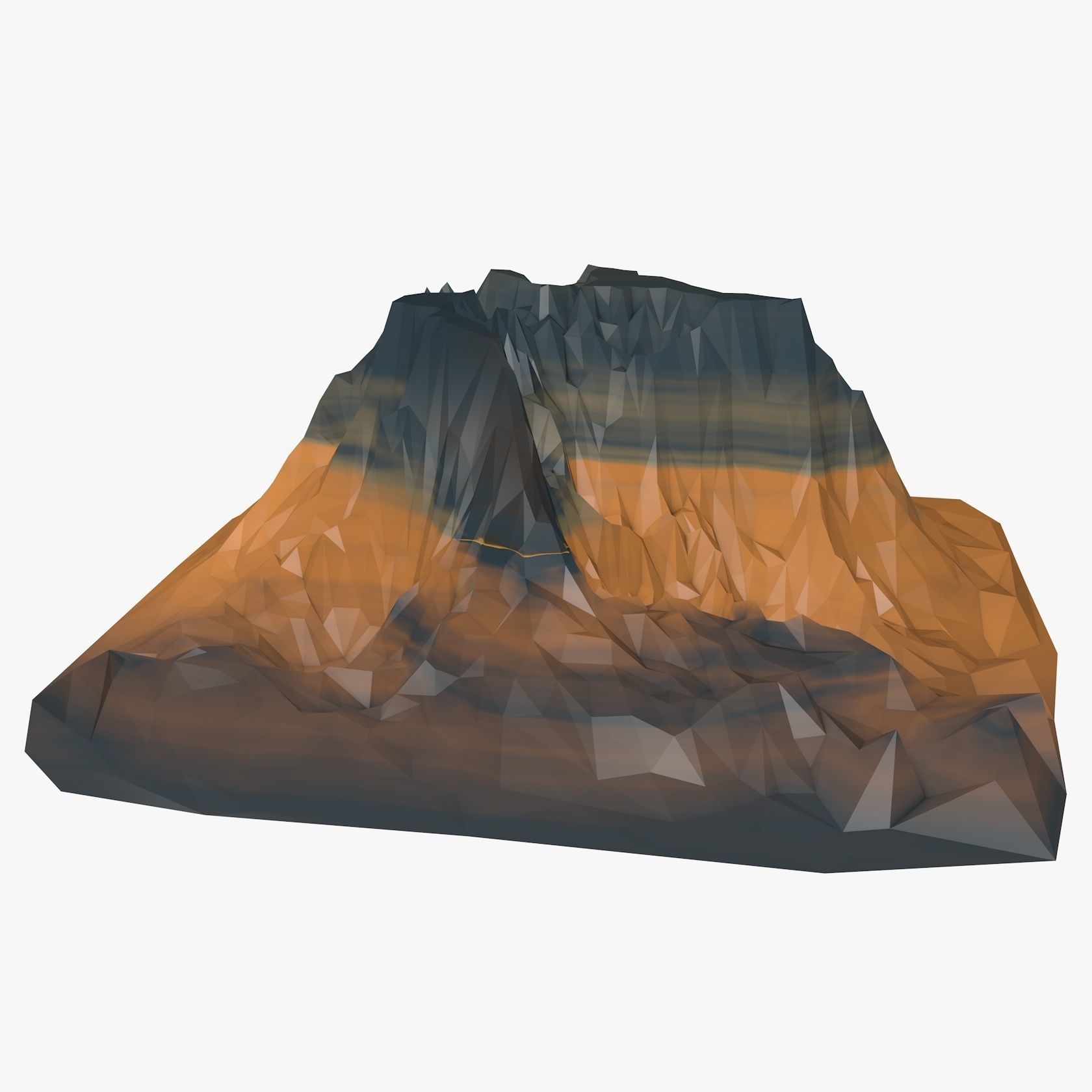 Mountain Landscape Low Poly 3D model_7