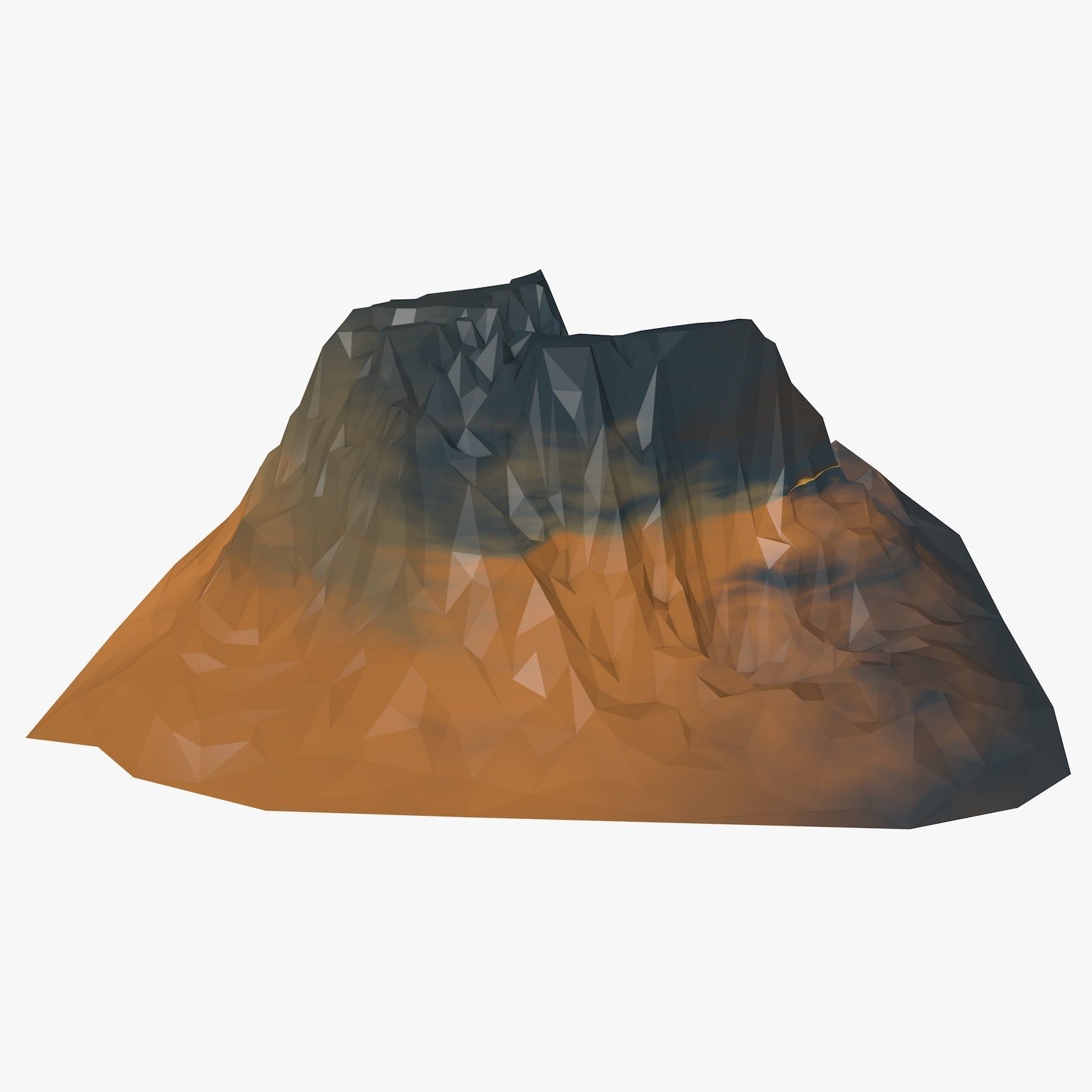 Mountain Landscape Low Poly 3D model_3