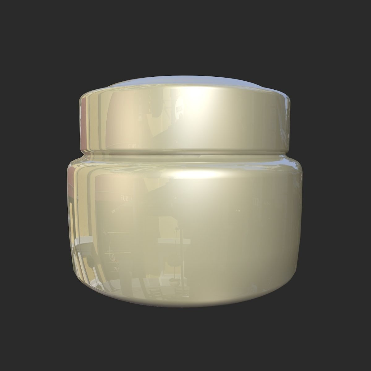 Cosmetics Cream Jar  3D model_5