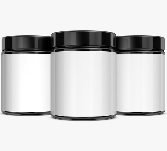 Jar with Label and Cover 3D model