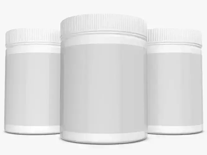 Jar with Label and Cover 3D model