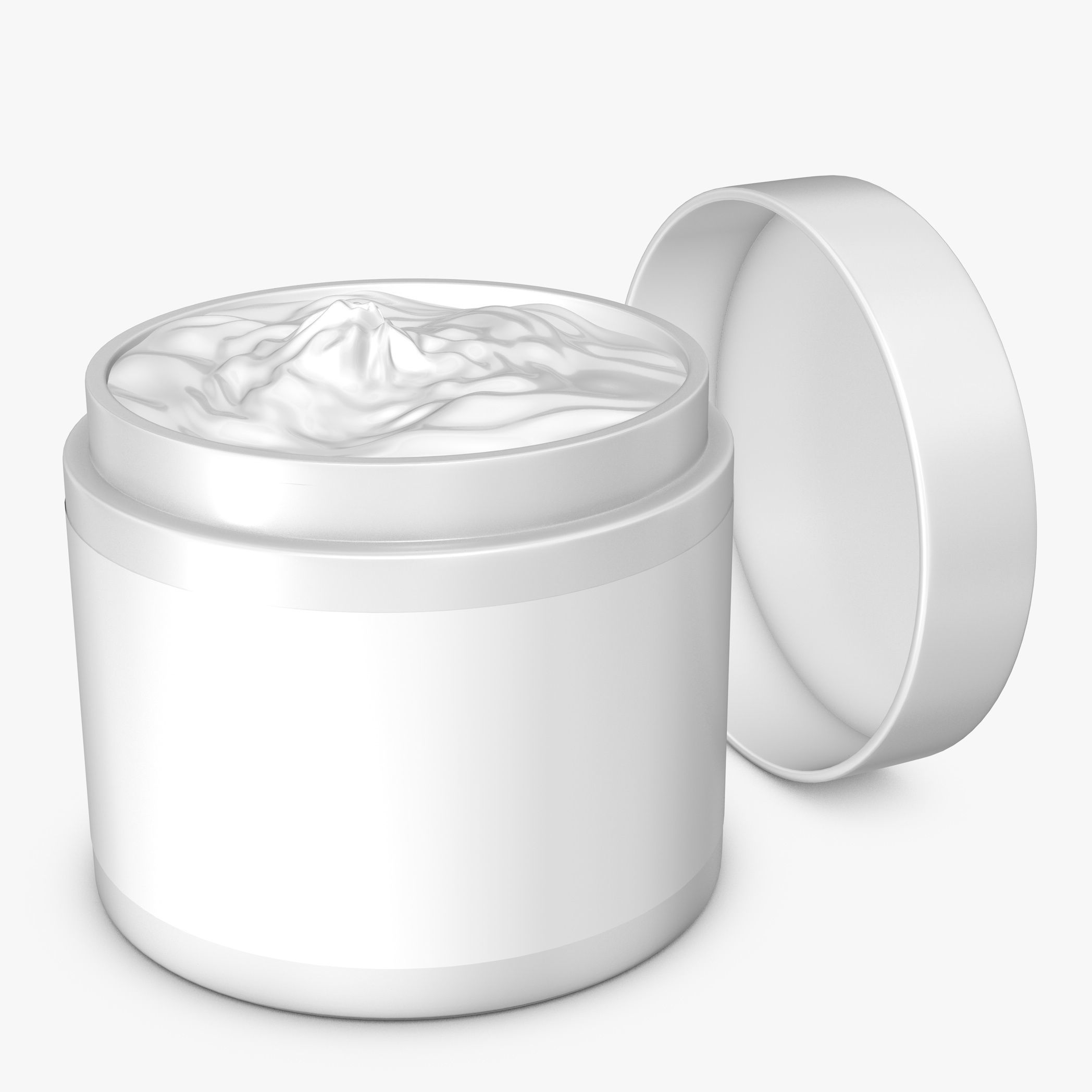 Cosmetics Jar with Cream 3D model_3