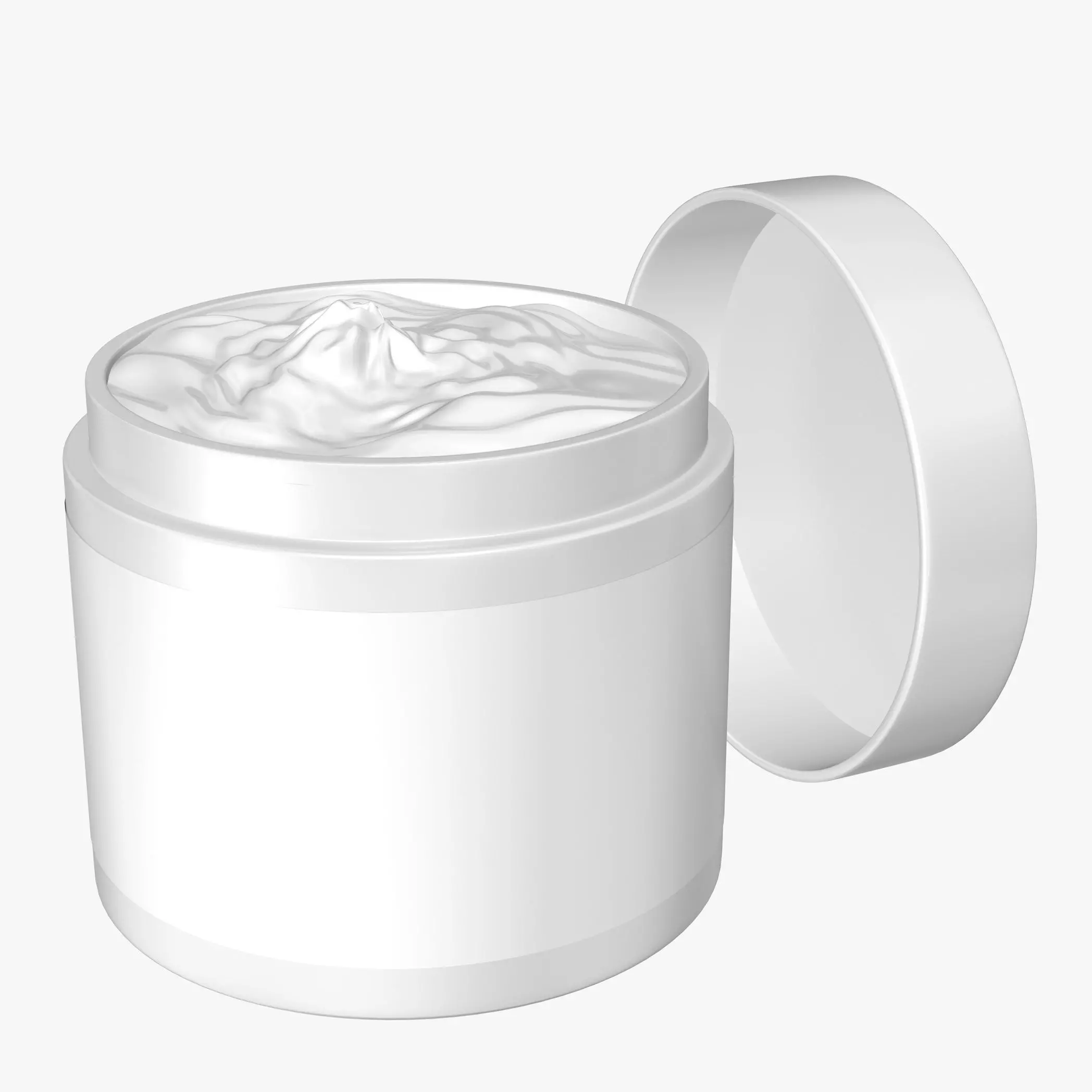 Cosmetics Jar with Cream 3D model_0