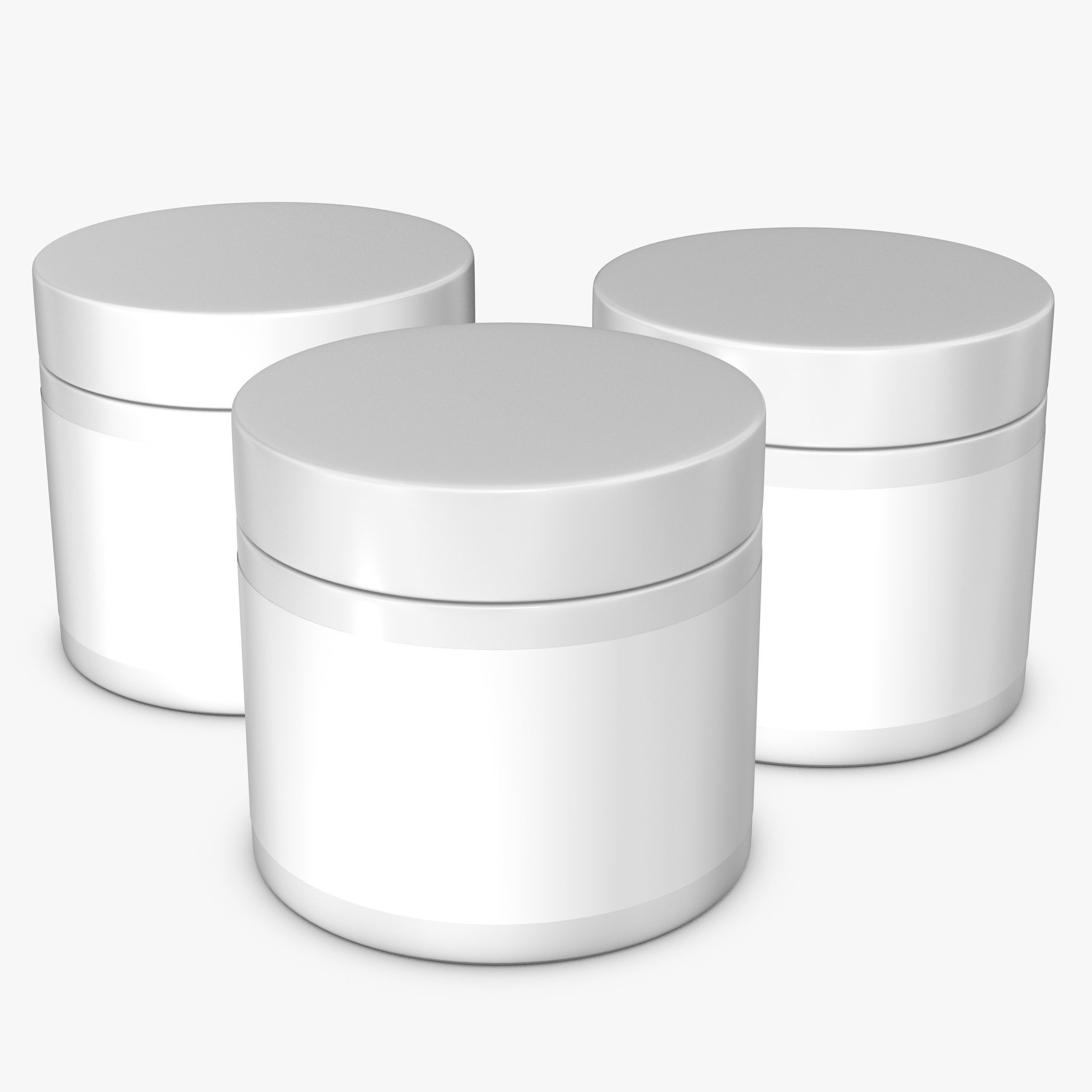 Cosmetics Jar with Cream 3D model_1