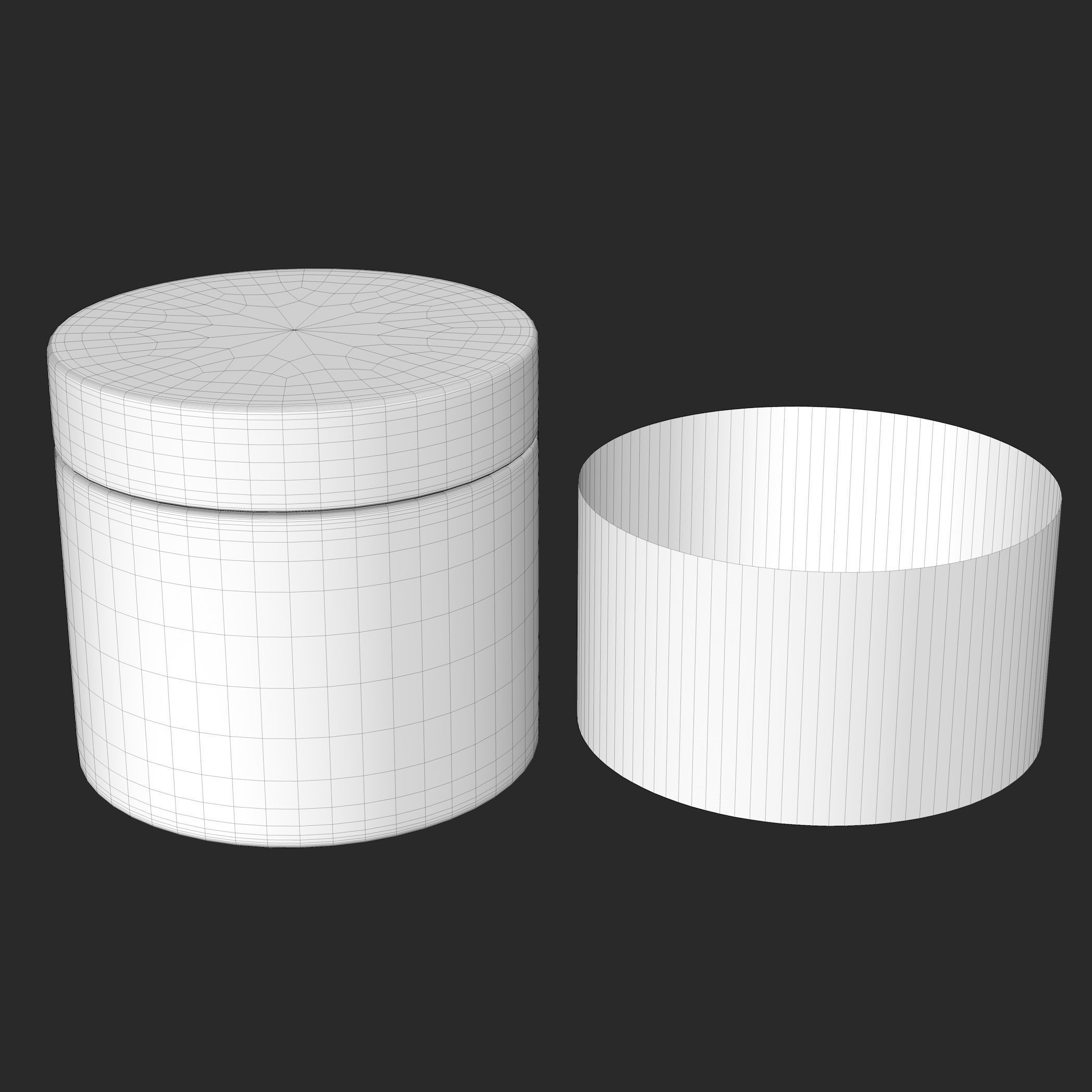 Cosmetics Jar with Cream 3D model_4
