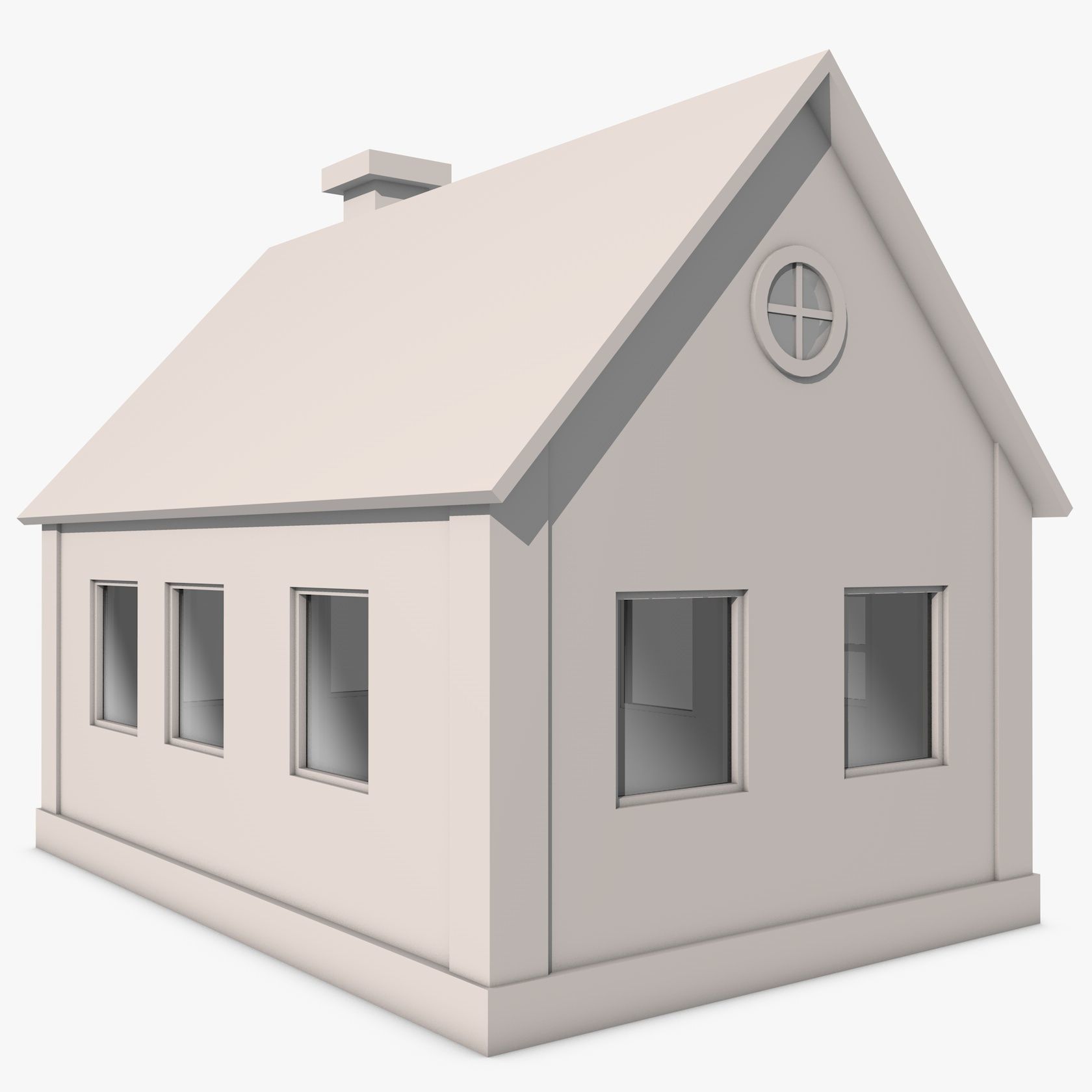 House with Solar Panel 3D model_3