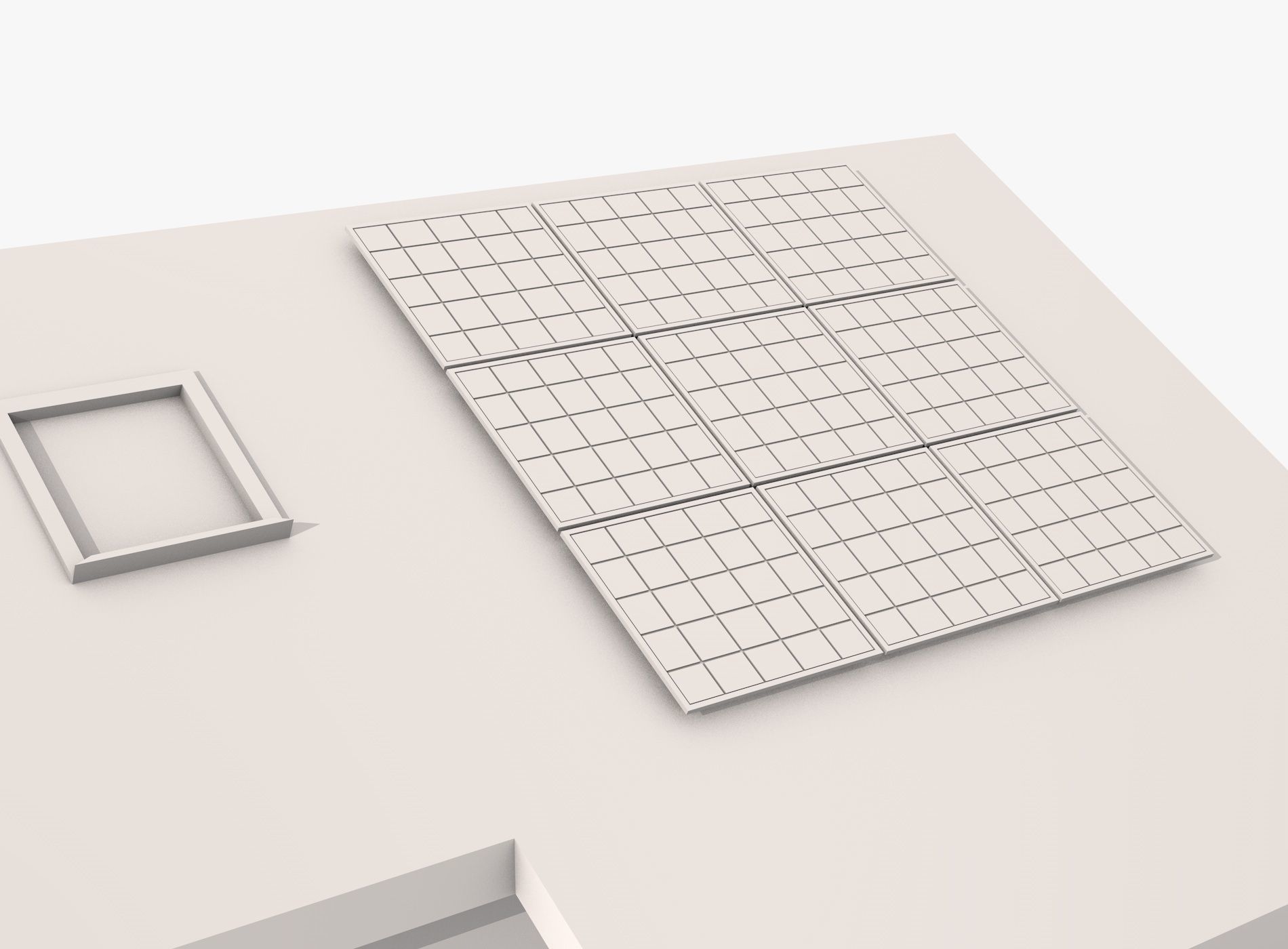 House with Solar Panel and Balcony 3D model_6
