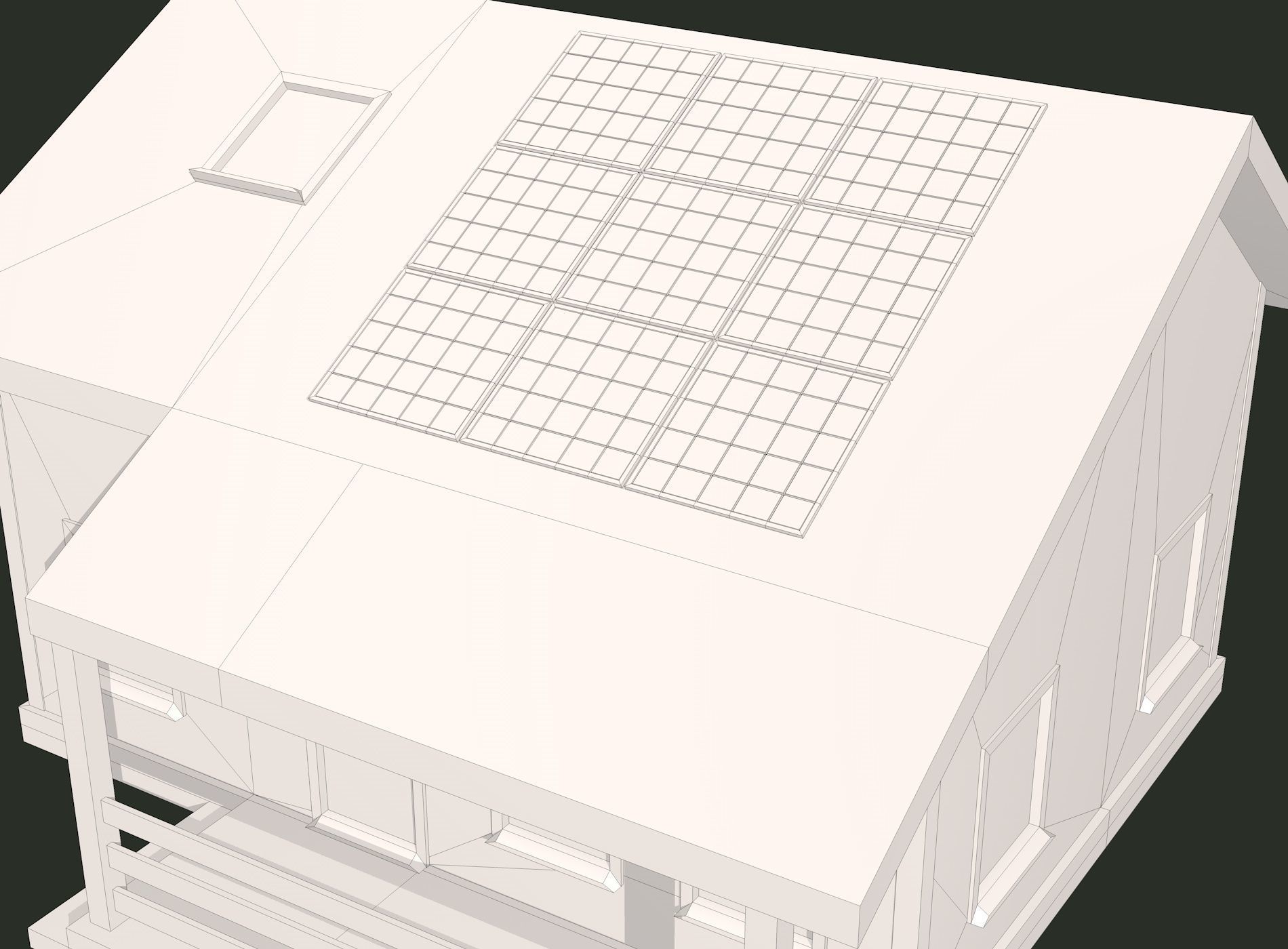 House with Solar Panel and Balcony 3D model_10