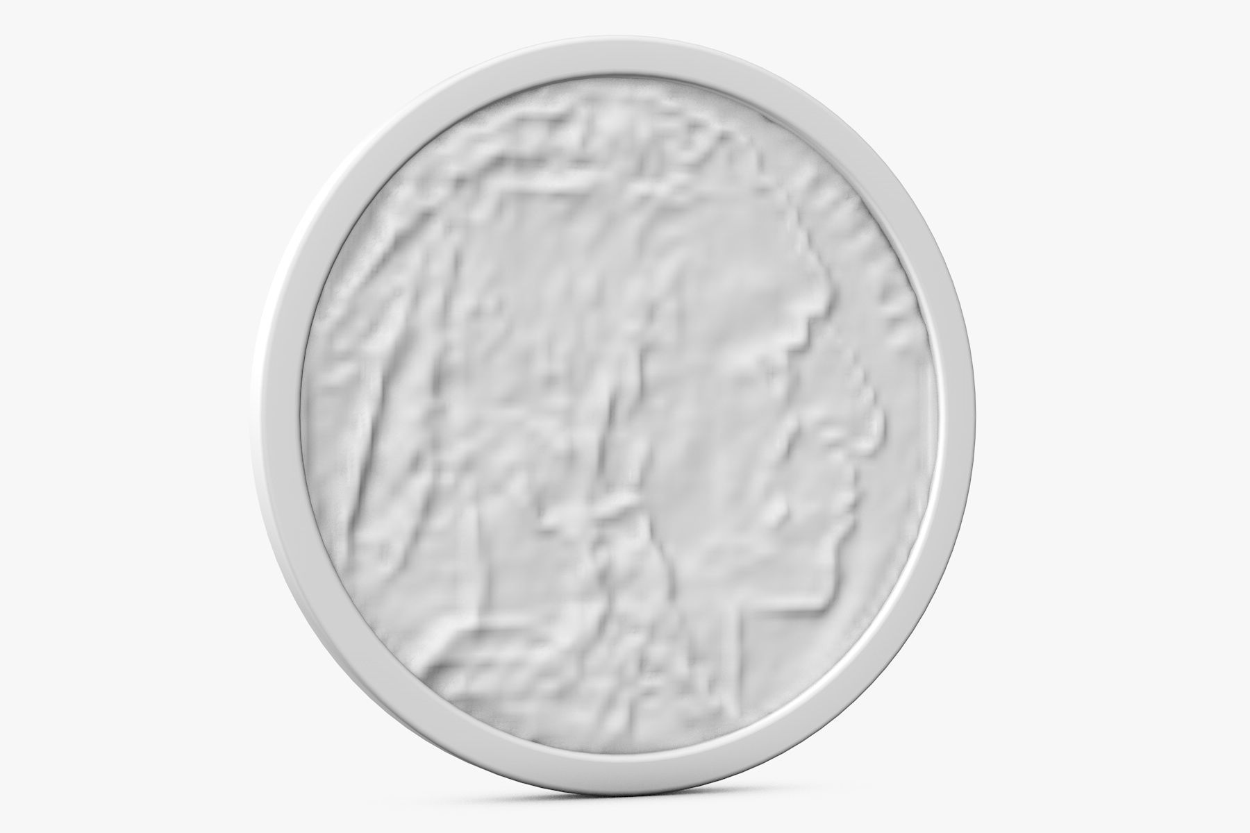 Gold Buffalo 50 Dollar Coin 3D model_7