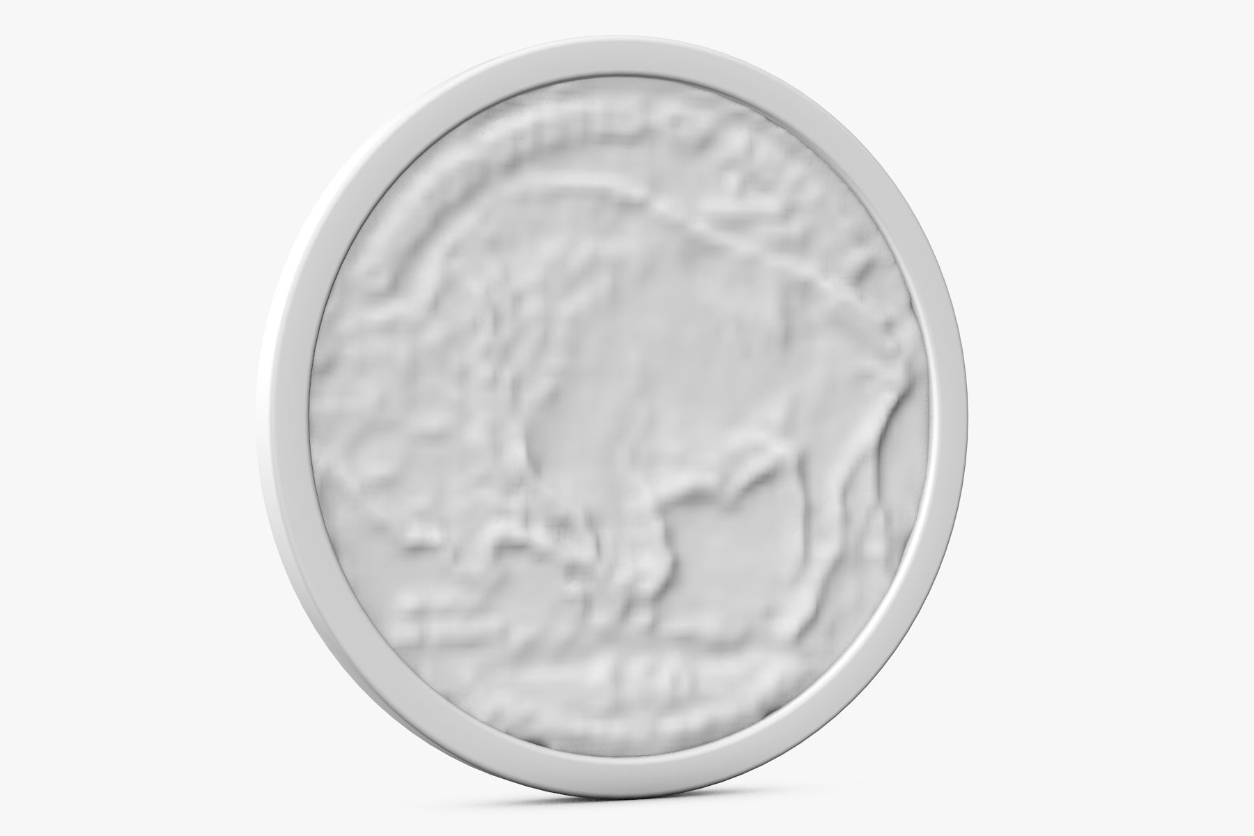 Gold Buffalo 50 Dollar Coin 3D model_6