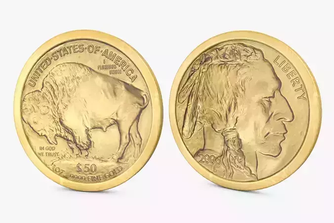 Gold Buffalo 50 Dollar Coin