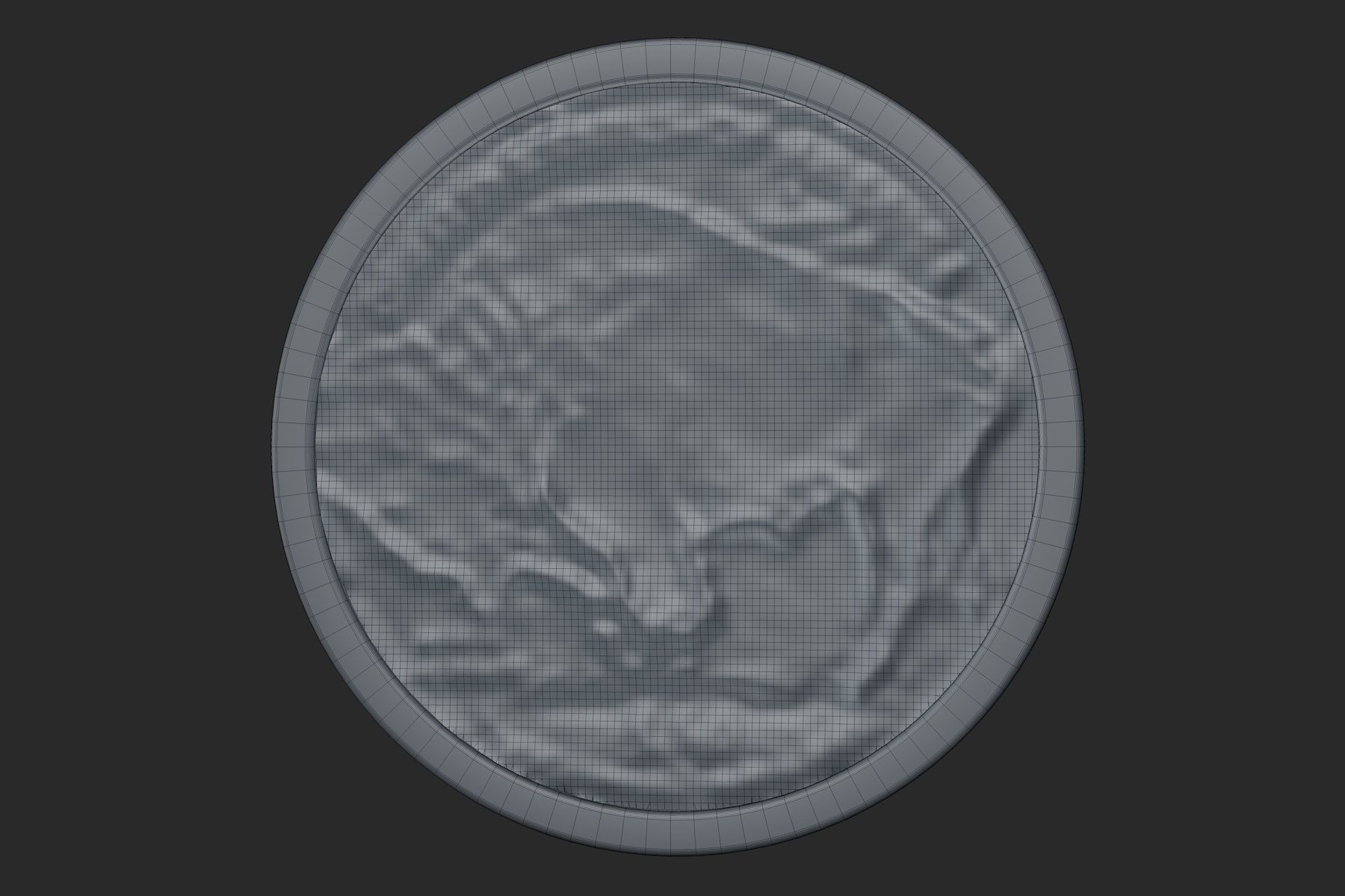 Gold Buffalo 50 Dollar Coin 3D model_8